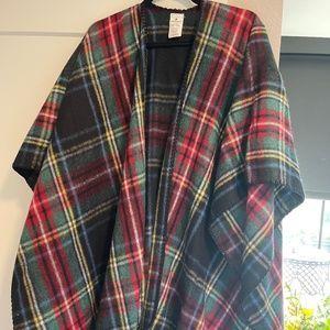 Plaid Poncho
